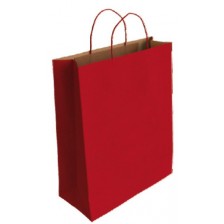 Подаръчна торбичка IPA - Крафт, червена, L