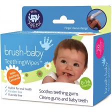 Почистващи кърпички за венци и зъби Brush Baby - 0-16 месеца, 20 броя -1