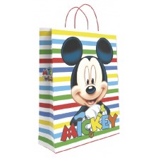 Подаръчна торбичка S. Cool - Mickey Mouse, цветни линии, L