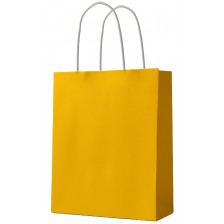 Подаръчна торба S. Cool - крафт, жълта, L, 12 броя