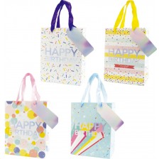 Подаръчна торбичка Spree - Birthday Pastel, 18 x 10 x 23 cm, асортимент -1