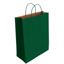 Подаръчна торбичка IPA - Крафт, зелена, L -1