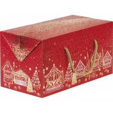 Подаръчна кутия Giftpack Bonnes Fêtes - Червена, с дръжки -1