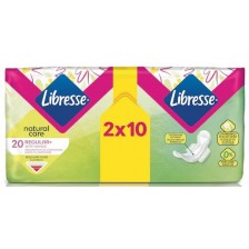 Превръзки с крилца Libresse - Natural Care, Normal Duo, 20 броя -1