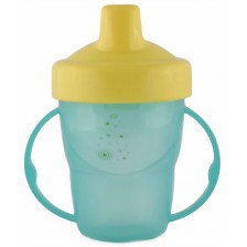 Преходна чаша с дръжки и твърд накрайник Lorelli Baby Care - 210 ml, Зелена