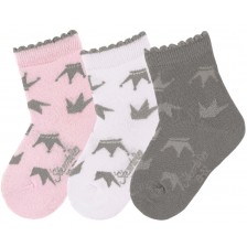 Промо пакет детски чорапи за момиче Sterntaler - 15/16 размер, 4-6 месеца, 3 чифта