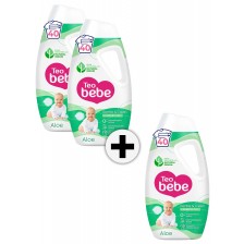 Промо пакет 2+1 Teo Bebe Gentle & Clean - Гел за пране с Алое Вера, 1.8 l