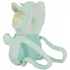 Предпазна възглавница за прохождащи бебета Moni - Elephant, зелена -1