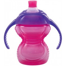 Преходна чаша с дръжки Munchkin - Click Lock, 237 ml, лилава