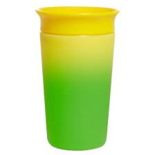 Преходна чаша Munchkin - Miracle 360° Colour Change, 255 ml, жълта -1