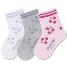 Промо пакет детски чорапи за момиче Sterntaler - 15/16 размер, 4-6 месеца, 3 чифта