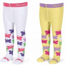 Промо пакет чорапогащници Sterntaler - 2 броя, за момичета, 74 cm, 6-7 месеца