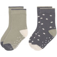 Противоплъзгащи чорапи Lassig - 19-22 размер, маслина, 2 чифта -1