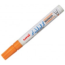 Перманентен маркер Uniball на маслена основа – Оранжев -1