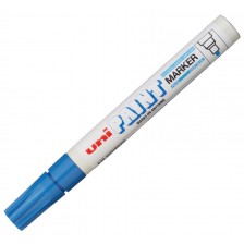 Перманентен маркер Uniball на маслена основа – Светлосин -1