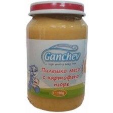 Пюре Ganchev - Пиле с картофено пюре, 190 g  -1