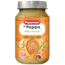 Пюре Plasmon - Пиле със зеленчуци, 7+ м, 200 g