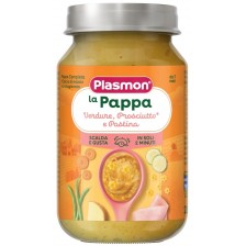 Пюре Plasmon - Зеленчуци с бебешка паста и свинско месо, 7+ м, 200 g -1