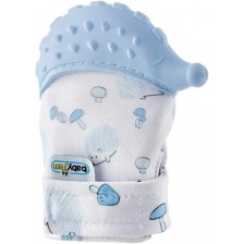 Ръкавица за чесане на зъбки BabyJem - Таралеж, Blue -1
