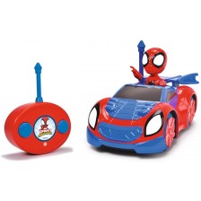 Радиоуправляема кола Jada toys Disney - Кабриолет Роудстър с фигурка Спайди, 1:24