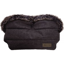 Ръкавица за количка KikkaBoo - Fur, Melange Black