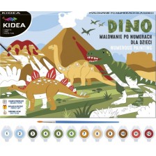 Рисуване по номера Kidea - Динозаври