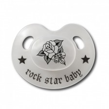 Rock Star Baby Залъгалка Роза силикон, в кутийка р-р 2 -1