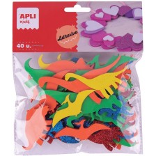 Самозалепващи динозаври Apli Kids - 40 броя, различни цветове -1