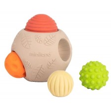 Сензорни топки Miniland - Eco Big Sensory Balls, 5 броя -1