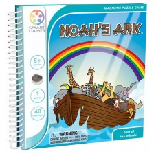 Магнитна игра Smart Games - Noah's Ark, издание за път -1