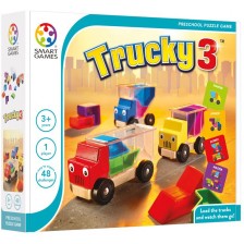 Детска логическа игра Smart Games Preschool Wood - Камиончета -1
