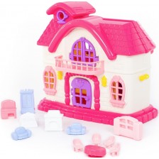 Сгъваема къща за кукли Polesie Toys, 12  части