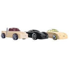 Сглобяеми дървени колички Play Monster Automoblox - Rescue vehicles, 3 броя -1