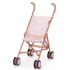 Сгъваема количка за кукли Battat Lulla Baby - Розова на звездички -1