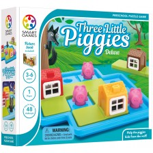 Детска логическа игра Smart Games Preschool Tales - Трите прасенца, делукс