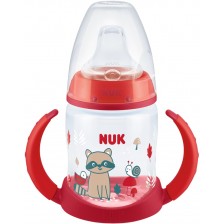 Шише NUK First Choice - С накрайник за сок, TC, РР, 150 ml, червено