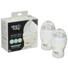 Шишета за хранене Vital Baby - Anti-Colic, 240 ml, 0+ месеца, 2 броя -1