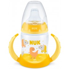 Шише Nuk - Temperature Control, с накрайник за сок, 150 ml, жълто -1