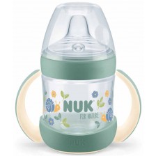 Шише за сок със силиконов накрайник NUK for Nature - 150 ml, зелено -1