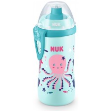Шише с клапа Nuk Junior Cup - Chameleon, 300 ml,  за момиче -1