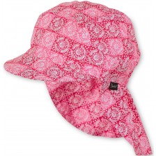 Шапка с платка на врата и UV 30+ защита Sterntaler - Кръгове, 53 cm, розова