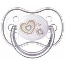 Силиконова залъгалка Canpol - Newborn Baby, 6-18 месеца, Сърчице -1