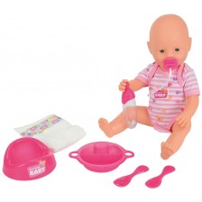 Пишкаща кукла-бебе Simba Toys New Born Baby - С гърне и аксесоари. 38 cm -1