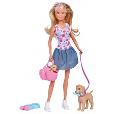 Кукла Simba Toys Steffi Love - Стефи, на разходка с куче