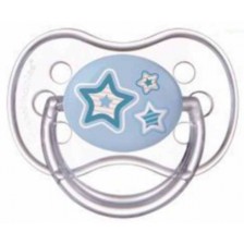 Силиконова залъгалка Canpol - Newborn Baby, с форма на черешка, 6-18 месеца, синя -1