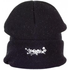 Скейтърска шапка от органичен памук Sterntaler - 55 cm, 4-6 години, черна