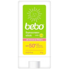 Слънцезащитен минерален стик Бебо - SPF 50+, 15 g -1