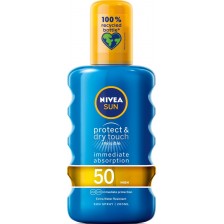 Nivea Sun Слънцезащитен спрей Protect & Dry, SPF 50, 200 ml