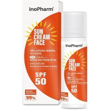 InoPharm Слънцезащитен крем за лице, SPF 50, 35 g