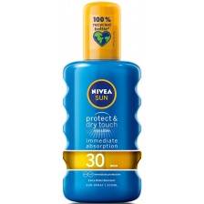 Nivea Sun Слънцезащитен спрей Protect & Dry Touch, SPF 30, 200 ml -1